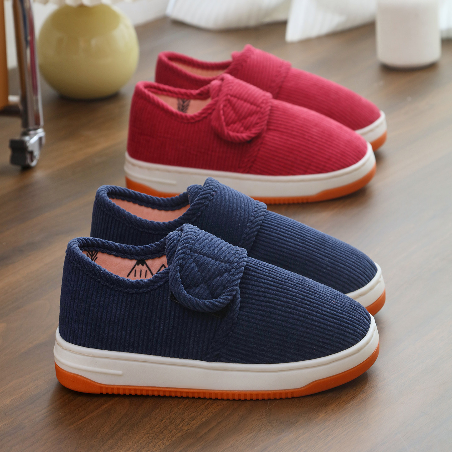 春秋薄款包跟棉拖鞋男女士居家月子鞋防滑厚底外穿春夏亚麻棉布鞋