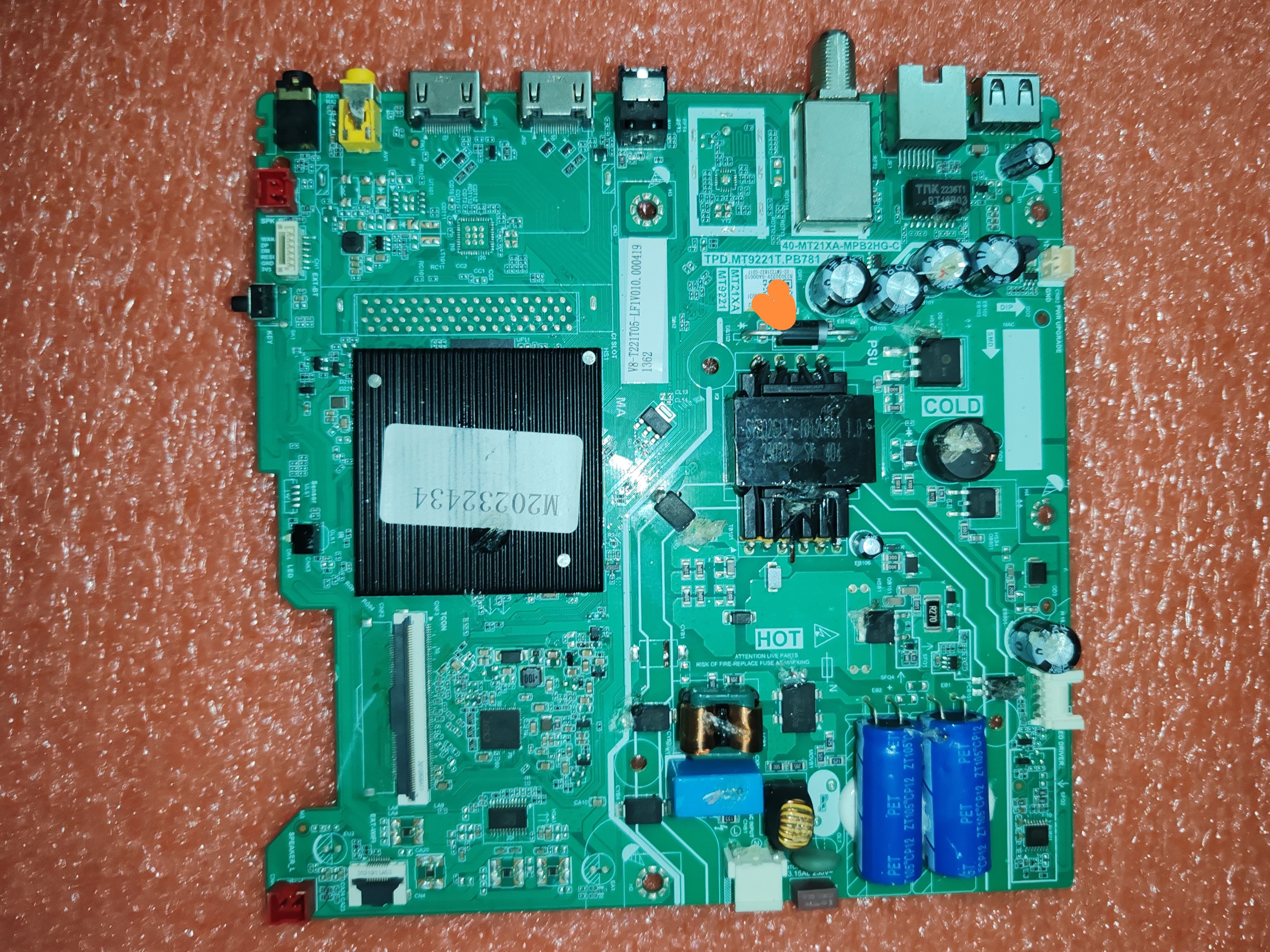 TPD.MT9221T.PB781（T）智能网络WiFi电视机主板测试好实物照发