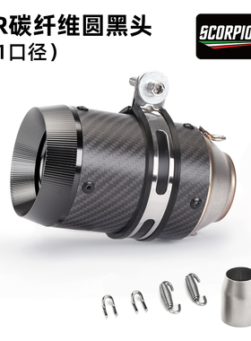 摩托车改装AR排气管DUKE390 无极300 GSX250R AR排气碳纤短管改装