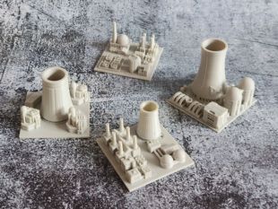 核电站模型火电站模型 发电厂模型沙盘模拟场景摆件