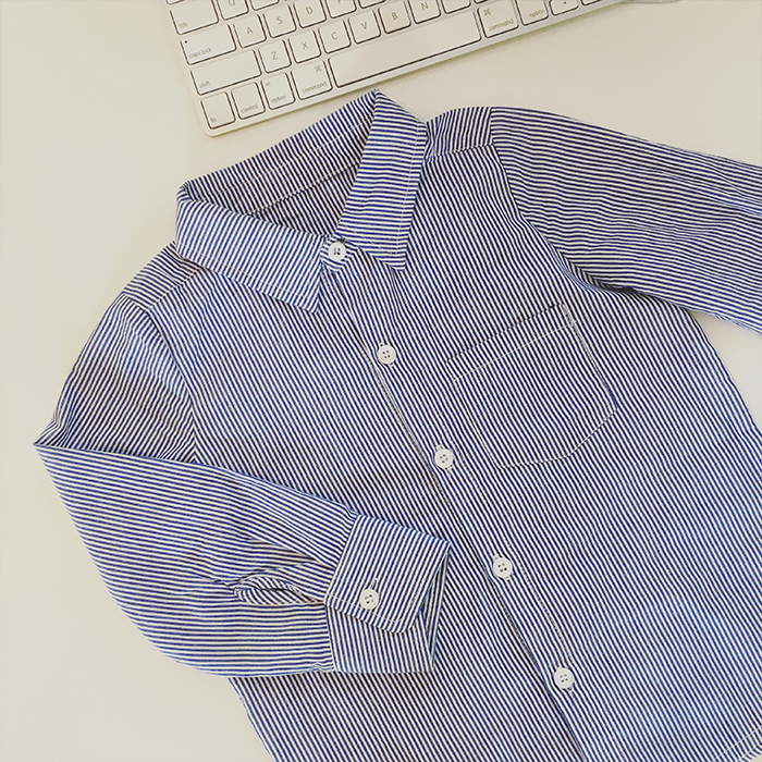 Chemise garcon à manche longue en coton - Ref 2082652 Image 5