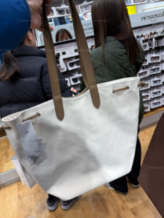 优衣库日本独家两用帆布包抽绳双色可选大容量轻便长肩带可DIY