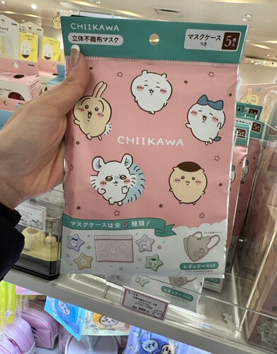 现货 日本本土采购chiikawa吉伊卡哇宝可梦卡通立体成人口罩3D