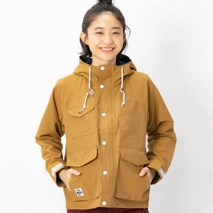 日系潮牌户外Camping Parka男女同款防水防风连帽法拉绒格子内里