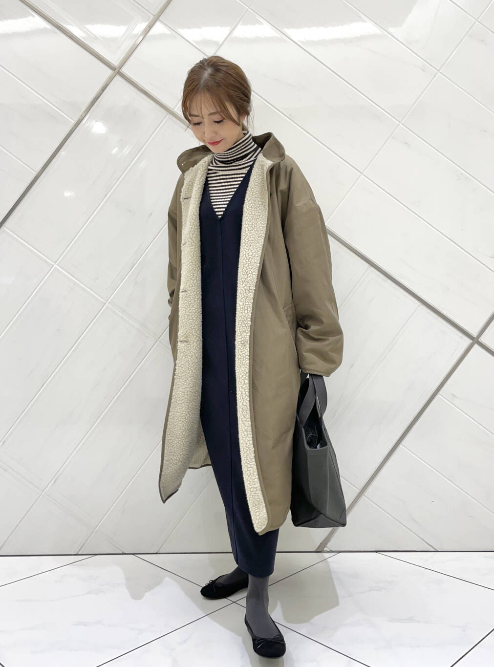 日系品牌女款羊羔绒全内里大衣风衣保暖性好面料防泼水耐磨太实用