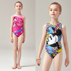 英发卡通图案儿童泳衣 宝宝游泳泳衣游泳比赛训练泳装连体泳衣