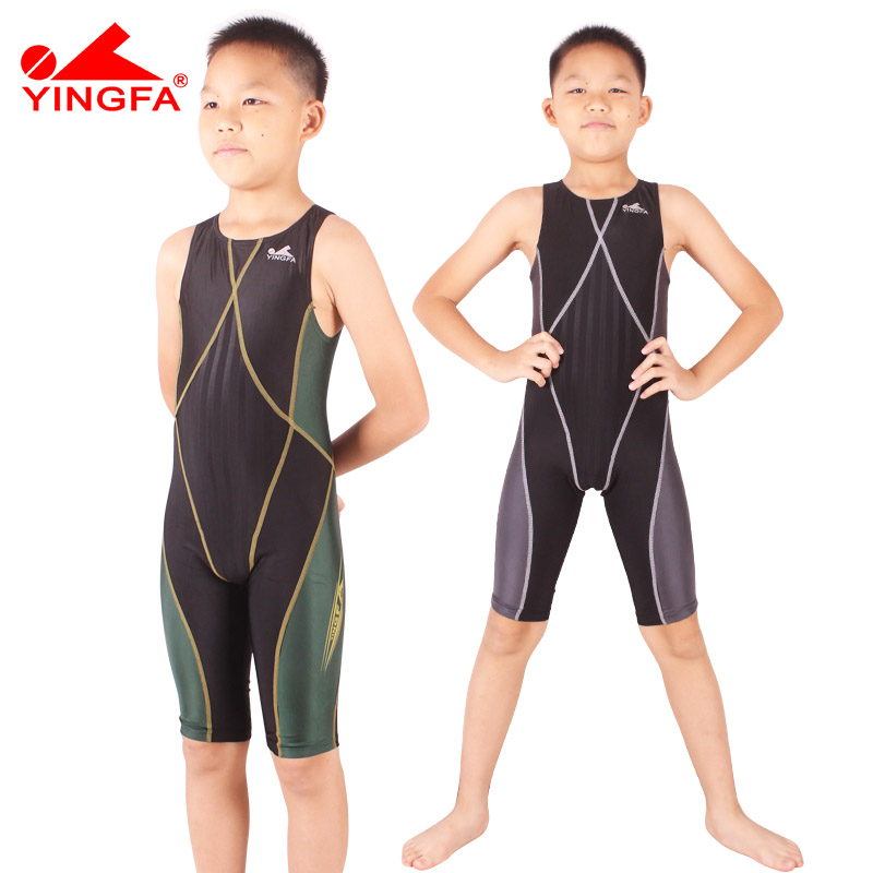 英发比赛学生连体青少年游泳衣