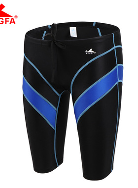 英发游泳裤男五分泳裤FINA五分9402游泳比赛训练男泳裤中脚泳装