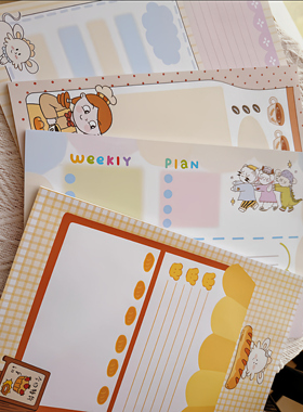 纸本便签原创可爱简约治愈风书写专用学习纸无粘贴性素材纸本可撕