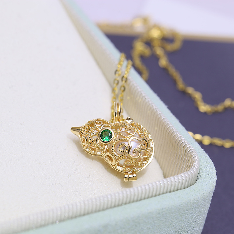 DIY配件S925纯银珍珠吊坠空托