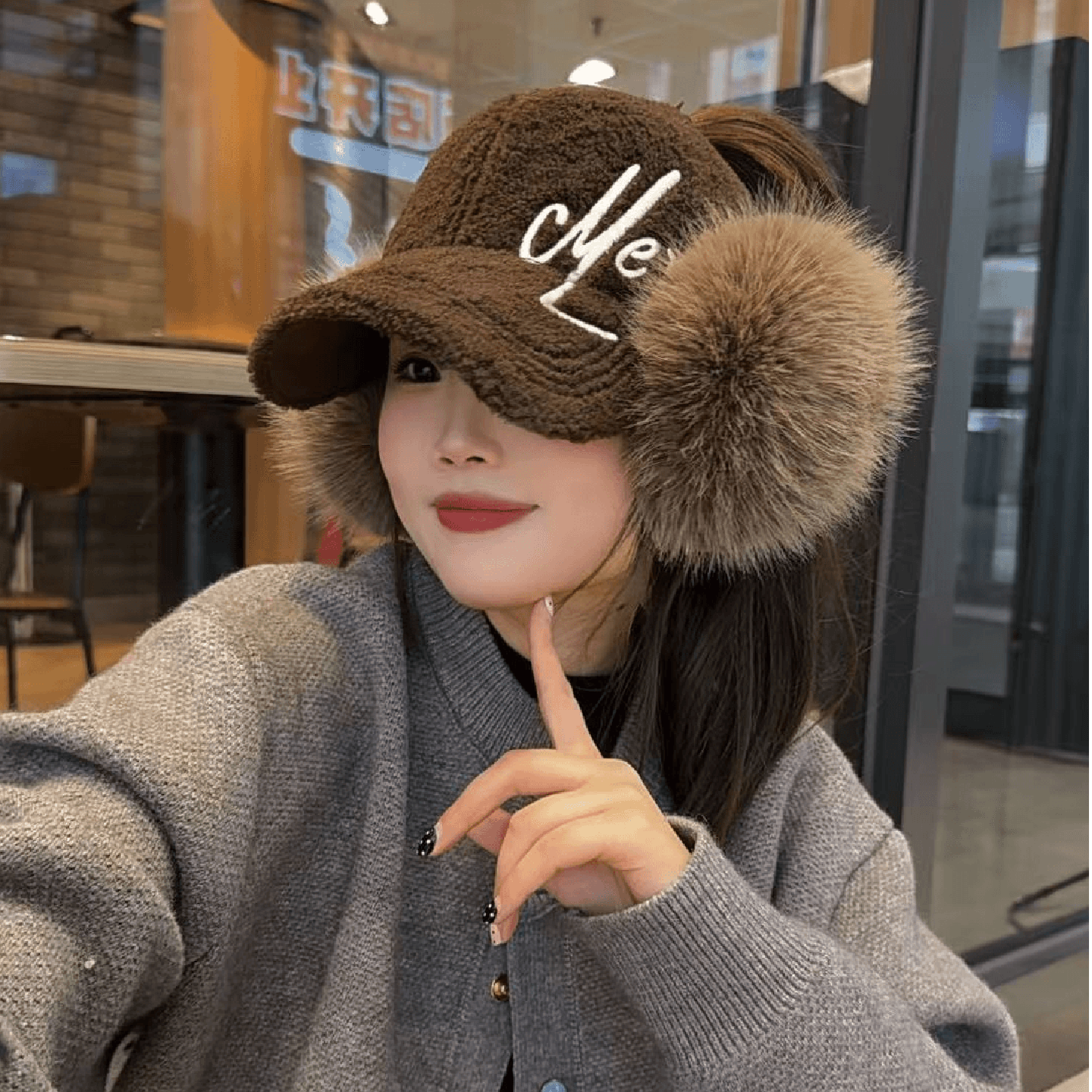 可扎高马尾羊羔绒护耳棒球帽子女秋冬季2025新款户外保暖鸭舌帽潮,服饰配件/皮带/帽子/围巾,帽子,淘宝优惠券,粉丝福利购,淘宝优惠卷