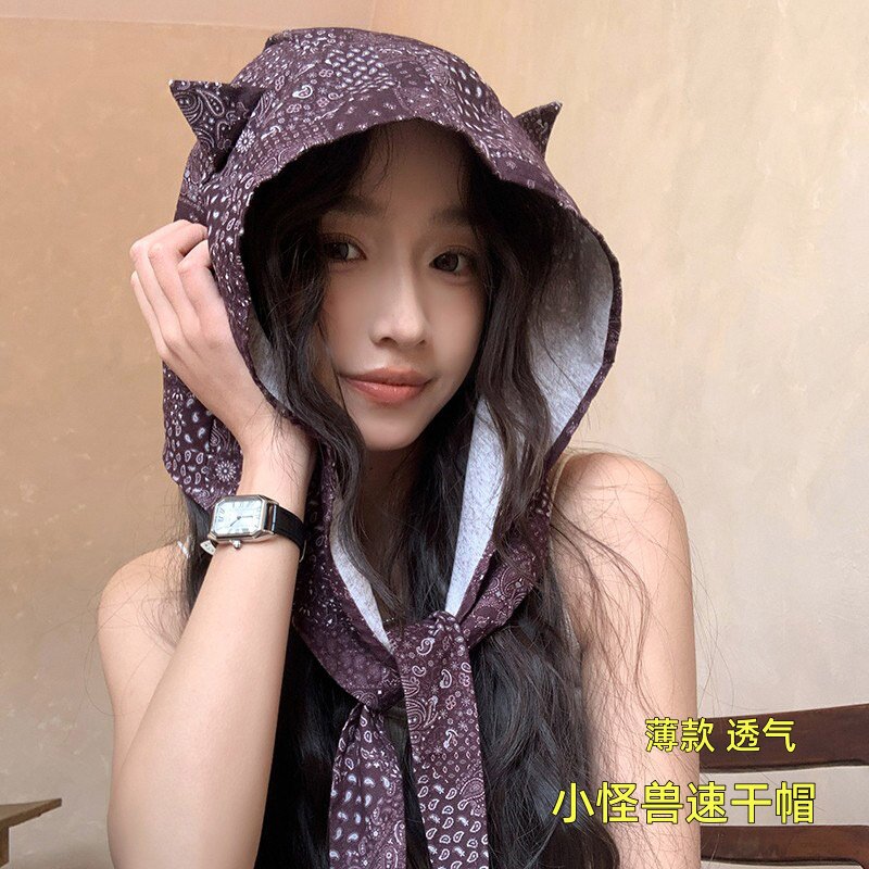 可爱搞怪小怪兽防晒帽女夏季防晒