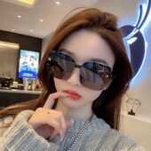潮女士偏光太阳镜新款 防紫外线眼镜长脸圆脸墨镜街拍网红时尚 百搭