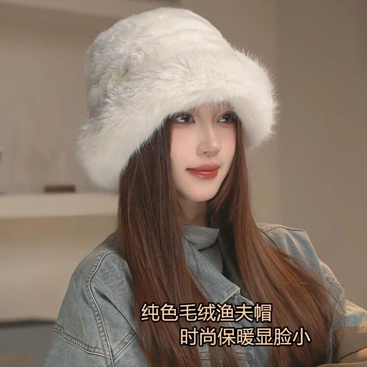 middot兔毛帽子小毛茸茸毛绒帽