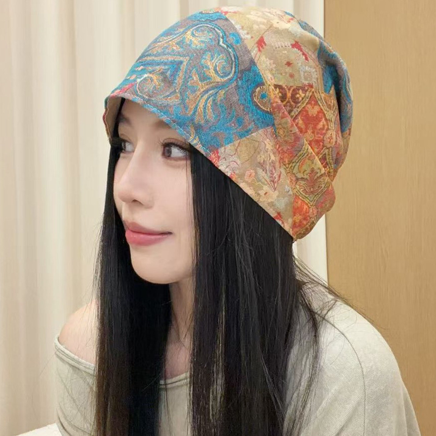 韩版堆堆帽女春夏显脸小百搭