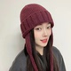 可爱保暖针织帽子女秋冬韩版 百搭显脸小护耳帽网红甜美毛线帽女冬