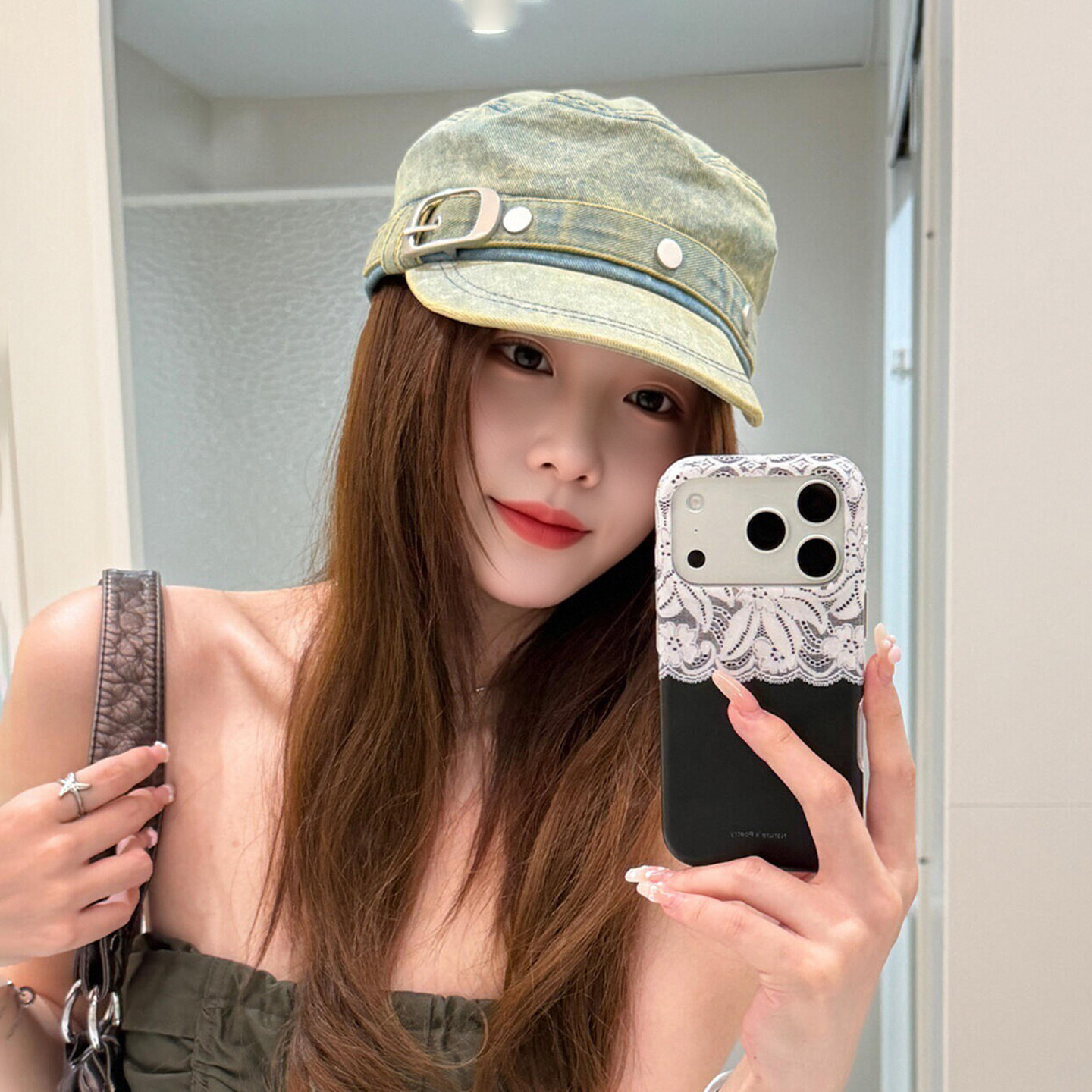日系牛仔马术帽女显脸小2026款