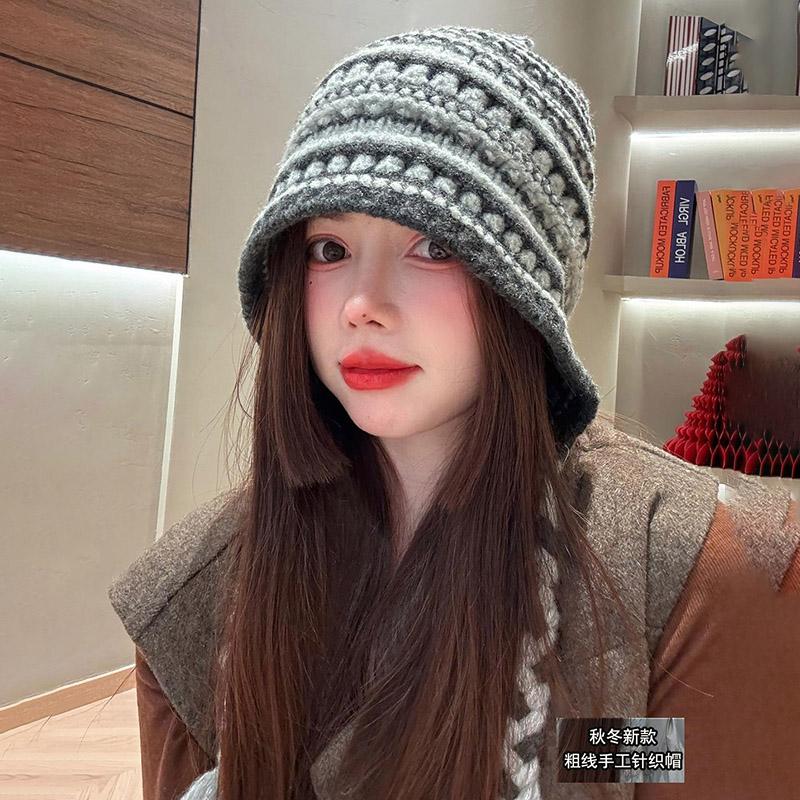 美拉德风针织毛线帽护耳保暖帽