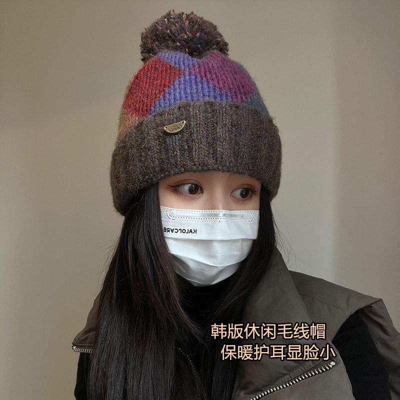 日系马海毛时尚针织贝雷帽