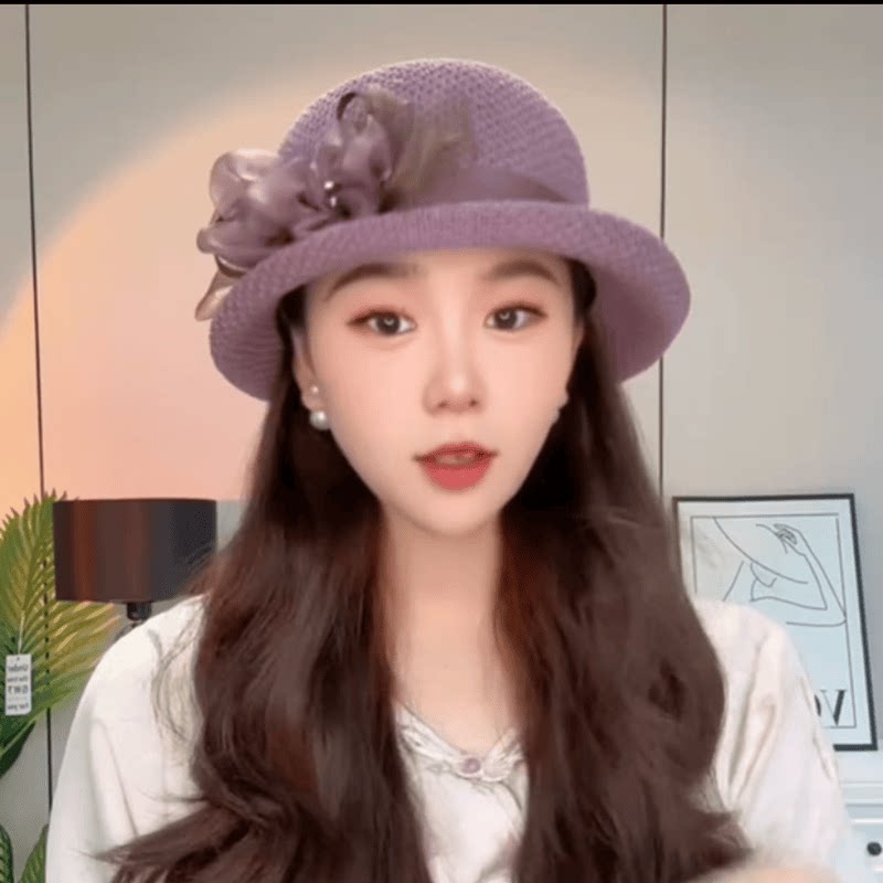 礼帽子防晒蝴蝶结时尚优雅春夏