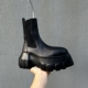 R0高帮章鱼底街潮男女切尔西大头靴子高跟厚底恨天高10CM内增高鞋