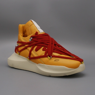 新款R老爹鞋0欧洲站疯狂绑带低帮时尚潮男松糕厚底增高牛皮潮男鞋