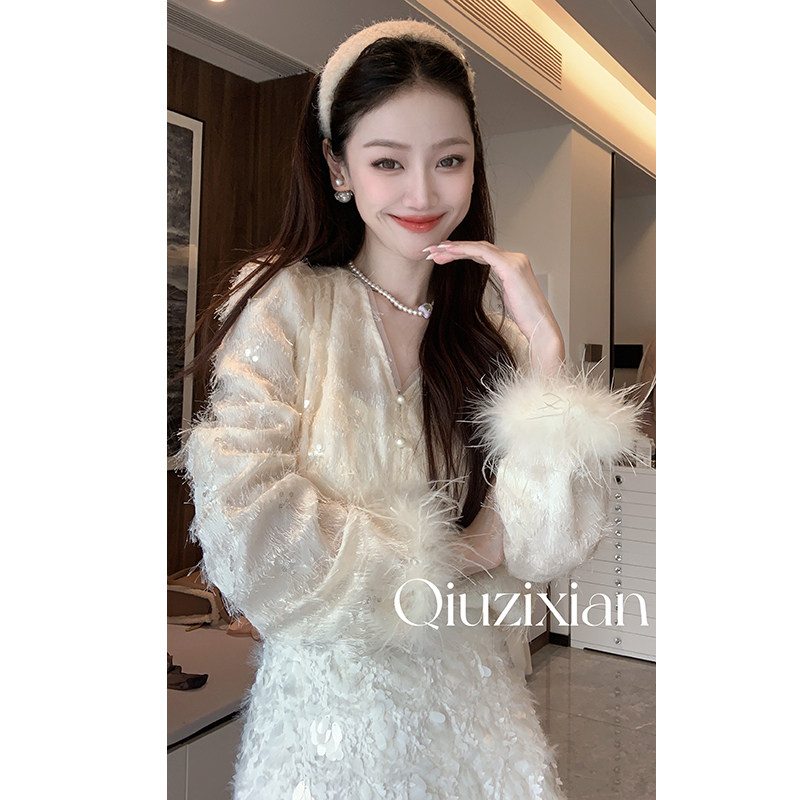 熙可儿XIKEER白月光001-050秋冬新款法式气质名媛小香风外套女