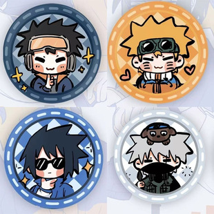 同人谷火影忍者周边吧唧马口铁徽章佐助鼬带土鸣人二次元漫展动漫