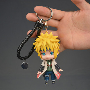 同人谷跨境手办模型潮玩水门鸣人佐助卡通钥匙扣汽车摆件挂件