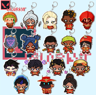 同人谷瓦洛兰特可爱q版捷风新春钥匙扣亚克力周边学生二次书包