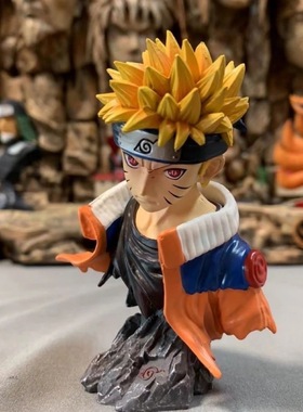 同人谷疾风传 半身胸像漩涡鸣人 火之国木叶忍者七代目 模型手办