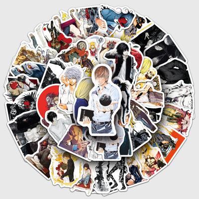 同人谷50张Death Note贴纸死亡笔记动漫夜神月装饰行李箱笔记本