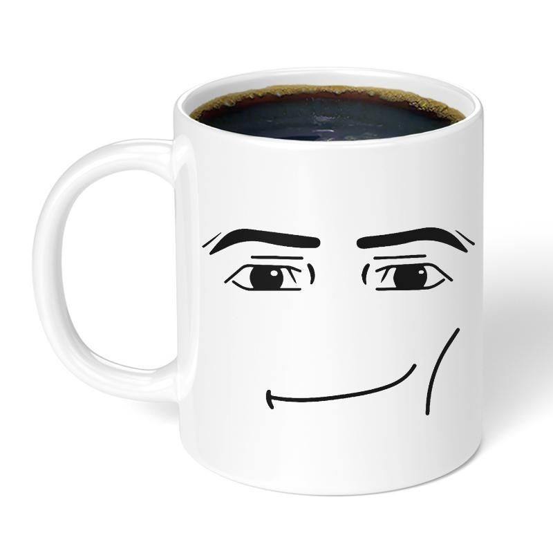 可爱简约roblox女人脸部表情马克杯创意男生陶瓷早餐咖啡牛奶杯子