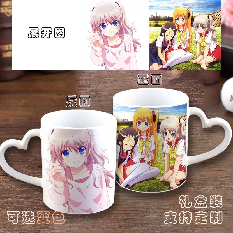 陶瓷带盖勺照片变色杯