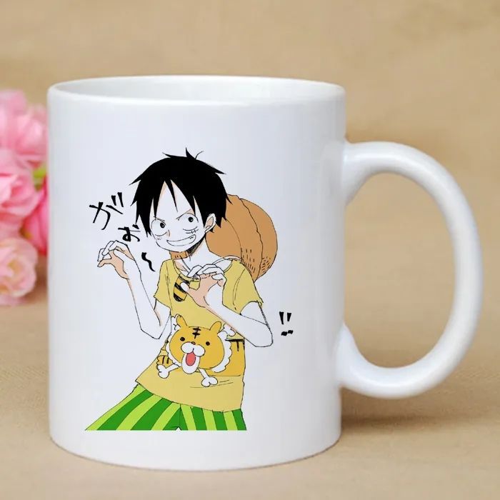 海贼王动漫路飞周边水杯自由杯同款马克杯陶瓷杯子生日礼物