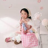 7岁穿 粉色照相裙子2 儿童摄影服装 田园风影楼拍照主题2026年新款