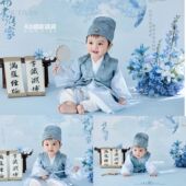 KD道具男童汉服古风书生儿童古装 配饰百天照影楼拍照主题2026新款