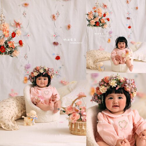 可爱婴儿百天周岁摄影服