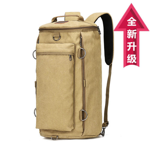 旅行户外工装帆布斜挎双肩包