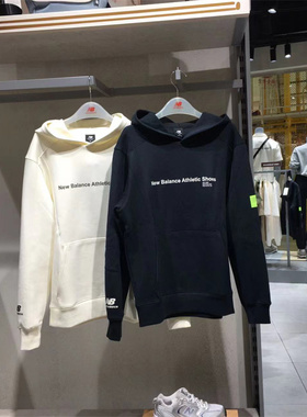 NEWBALANCE休闲灰白黑色圆领套头卫衣AMT21362-IV-BK