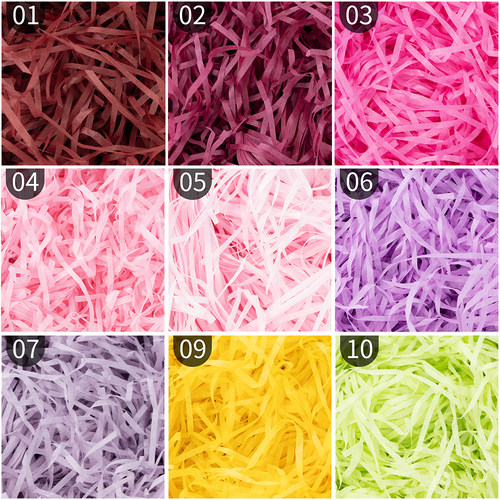 纯色纸礼物填充拉菲草礼物装饰