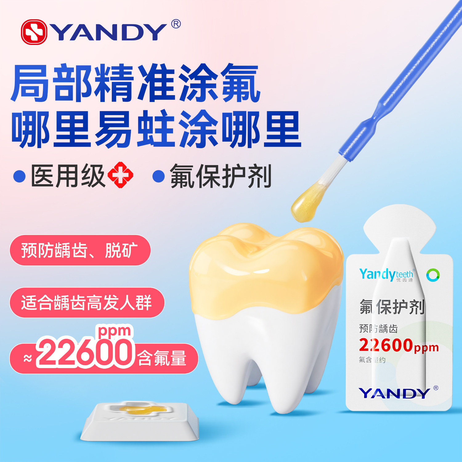 严迪牙齿涂氟剂儿童防蛀防龋齿氟保护漆正畸成人氟化泡沫牙科专用,医疗器械,牙齿防龋/脱敏类,淘宝优惠券,粉丝福利购,淘宝优惠卷