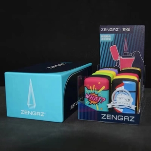 趣味12支装ZENGAZ英伽充气打火机防风送男友创意直冲英咖点火器