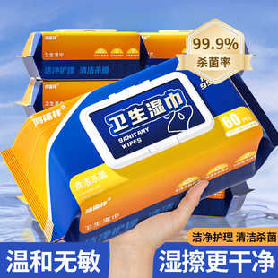 鸿福祥护理卧床老人用品湿纸巾湿厕纸家庭大包成人住院卫生湿巾