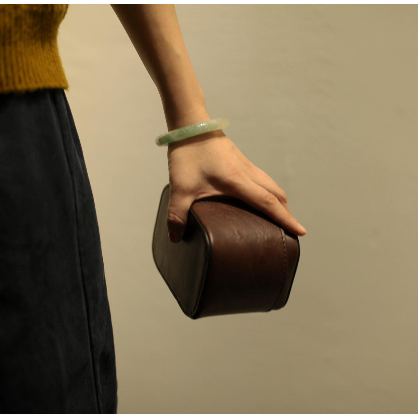 |工匠家品|旅行茶具收纳包 pu皮质安藤雅信耐磨损雪茄包 皮革皮包