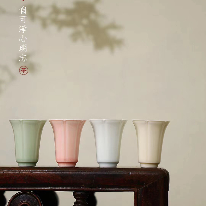 | 勿念 |《姐妹相聚》高身葵口杯 聚香杯 闻香杯 礼盒套装 - 实物图