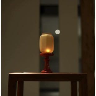 |亦宋书院|《故宫红》明清烛台 玻璃 中式摆件 家具 礼佛供佛蜡烛