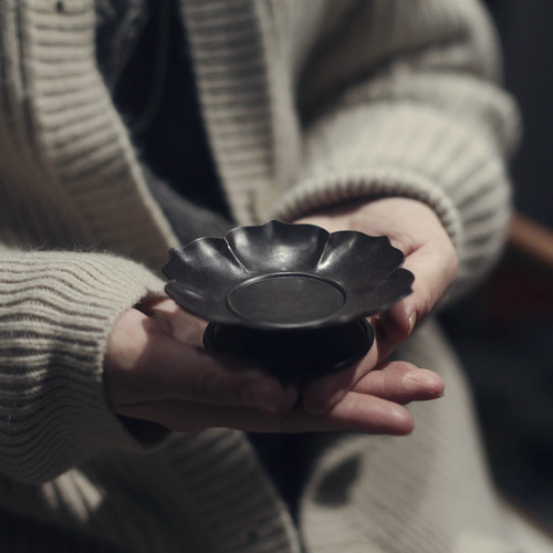 茶托盖碗底托底碟纯铜杯垫