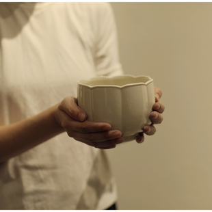 |亦宋书院|草木灰莲花大建水 茶盂水盂 杯洗 水仙花盆 茶室摆件