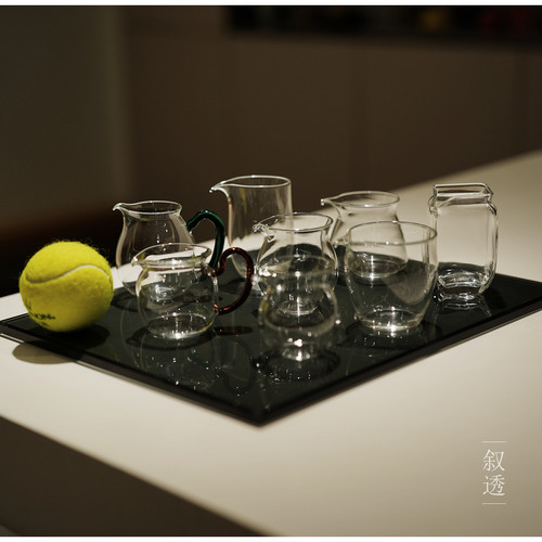 |叙透|迷你小公杯 特小公道杯高硼硅高透玻璃 分茶器 百分百断水
